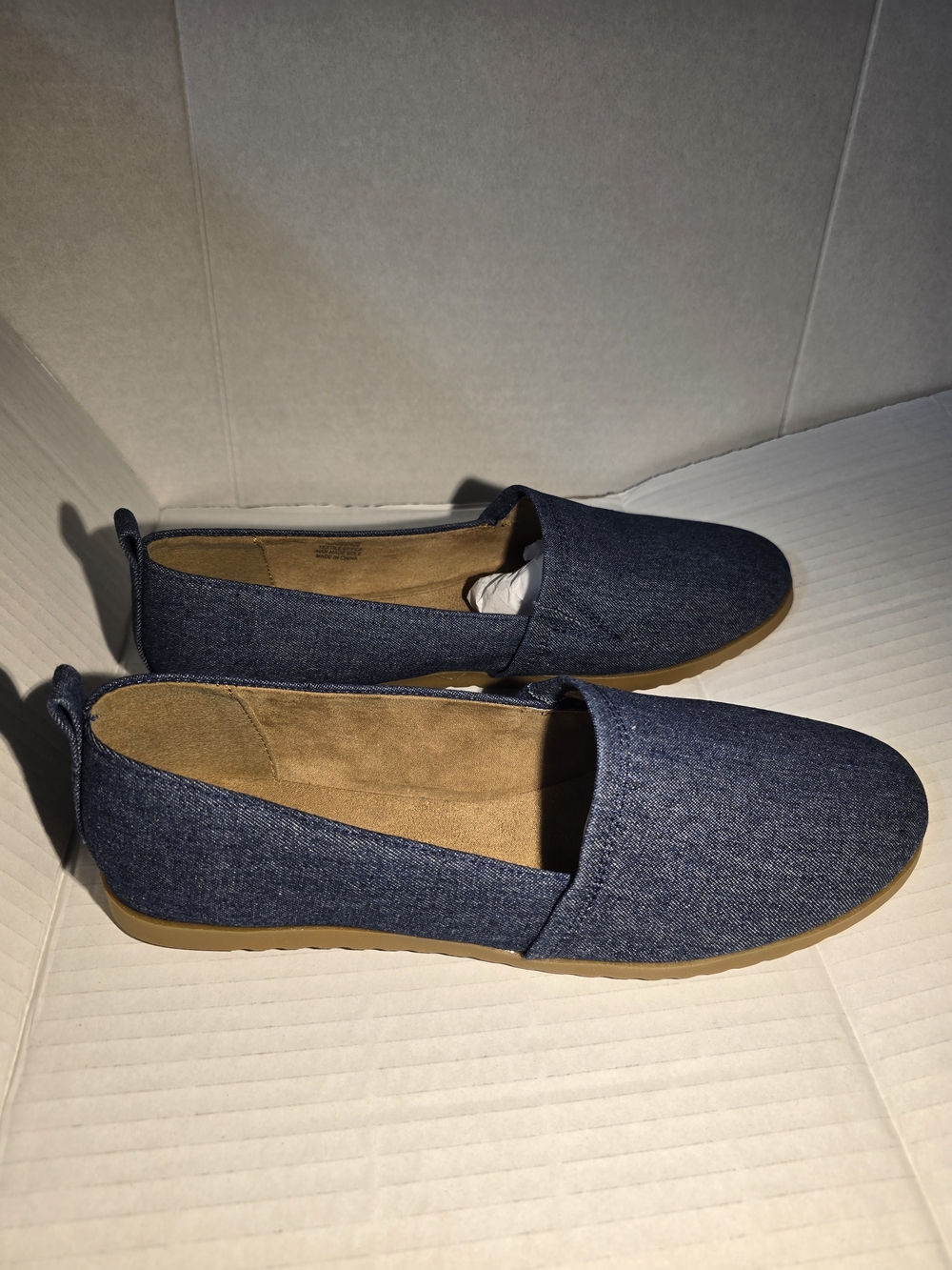 Style & Co Denim Slip On Flats Size 10 Casual Comfort Shoes NWT - Picture 2 of 10